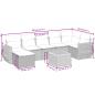 Preview: 8-teiliges Gartensofa-Set mit Kissen, schwarzes Polyrattan
