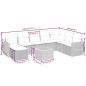 Preview: 9-teiliges Gartensofa-Set mit Kissen, grau, Polyrattan
