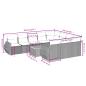 Preview: 11-teiliges Gartensofa-Set mit Kissen, schwarzes Polyrattan