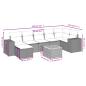 Preview: 8-teiliges Gartensofa-Set mit Kissen, schwarzes Polyrattan