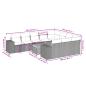 Preview: 11-teiliges Gartensofa-Set mit Kissen, schwarzes Polyrattan