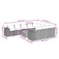 Preview: 11-teiliges Gartensofa-Set mit Kissen, grau, Polyrattan
