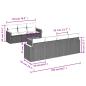 Preview: 8-teiliges Gartensofa-Set mit Kissen, grau, Polyrattan