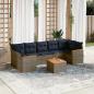 Preview: ARDEBO.de - 8-teiliges Gartensofa-Set mit Kissen, grau, Polyrattan