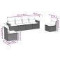 Preview: 6-teiliges Gartensofa-Set mit Kissen, grau, Polyrattan