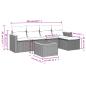 Preview: 6-teiliges Gartensofa-Set mit Kissen, grau, Polyrattan