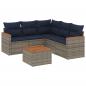 Preview: 6-teiliges Gartensofa-Set mit Kissen, grau, Polyrattan