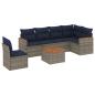 Preview: 7-teiliges Gartensofa-Set mit Kissen, grau, Polyrattan
