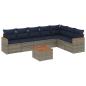 Preview: 8-teiliges Gartensofa-Set mit Kissen, grau, Polyrattan