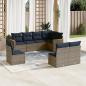 Preview: ARDEBO.de - 8-teiliges Gartensofa-Set mit Kissen, grau, Polyrattan