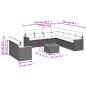 Preview: 10-teiliges Gartensofa-Set mit Kissen, grau, Polyrattan