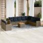 Preview: ARDEBO.de - 11-teiliges Gartensofa-Set mit Kissen, grau, Polyrattan