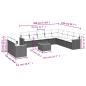 Preview: 11-teiliges Gartensofa-Set mit Kissen, grau, Polyrattan