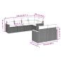 Preview: 7-teiliges Gartensofa-Set mit Kissen, grau, Polyrattan