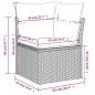 Preview: 7-teiliges Gartensofa-Set mit Kissen, grau, Polyrattan
