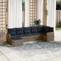 Preview: ARDEBO.de - 7-teiliges Gartensofa-Set mit Kissen, grau, Polyrattan