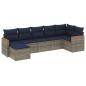 Preview: 7-teiliges Gartensofa-Set mit Kissen, grau, Polyrattan