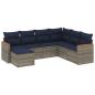 Preview: 7-teiliges Gartensofa-Set mit Kissen, grau, Polyrattan