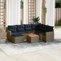 Preview: ARDEBO.de - 8-teiliges Gartensofa-Set mit Kissen, grau, Polyrattan