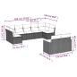 Preview: 9-teiliges Gartensofa-Set mit Kissen, grau, Polyrattan