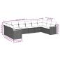 Preview: 10-teiliges Gartensofa-Set mit Kissen, schwarzes Polyrattan