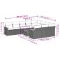 Preview: 11-teiliges Gartensofa-Set mit Kissen, grau, Polyrattan