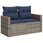 Preview: 10-teiliges Gartensofa-Set mit Kissen, grau, Polyrattan