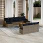 Preview: ARDEBO.de - 11-teiliges Gartensofa-Set mit Kissen, grau, Polyrattan