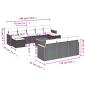 Preview: 11-teiliges Gartensofa-Set mit Kissen, schwarzes Polyrattan