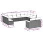 Preview: 13-teiliges Gartensofa-Set mit Kissen, grau, Polyrattan