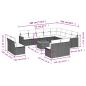 Preview: 13-teiliges Gartensofa-Set mit Kissen, schwarzes Polyrattan