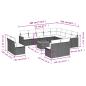 Preview: 13-teiliges Gartensofa-Set mit Kissen, grau, Polyrattan