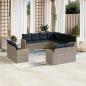 Preview: ARDEBO.de - 11-teiliges Gartensofa-Set mit Kissen, grau, Polyrattan