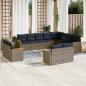 Preview: ARDEBO.de - 12-teiliges Gartensofa-Set mit Kissen, grau, Polyrattan