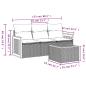 Preview: 4-teiliges Gartensofa-Set mit Kissen, schwarzes Polyrattan