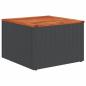 Preview: 7-teiliges Gartensofa-Set mit Kissen, schwarzes Polyrattan