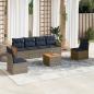 Preview: ARDEBO.de - 7-teiliges Gartensofa-Set mit Kissen, grau, Polyrattan