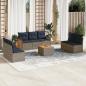 Preview: ARDEBO.de - 8-teiliges Gartensofa-Set mit Kissen, grau, Polyrattan
