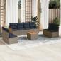 Preview: ARDEBO.de - 9-teiliges Gartensofa-Set mit Kissen, grau, Polyrattan