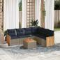 Preview: 7-teiliges Gartensofa-Set mit Kissen, grau, Polyrattan