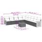 Preview: 10-teiliges Gartensofa-Set mit Kissen, schwarzes Polyrattan