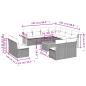 Preview: 12-teiliges Gartensofa-Set mit Kissen, grau, Polyrattan