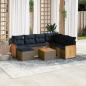 Preview: ARDEBO.de - 8-teiliges Gartensofa-Set mit Kissen, grau, Polyrattan