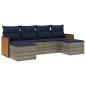 Preview: 6-teiliges Gartensofa-Set mit Kissen, grau, Polyrattan