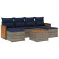 Preview: 7-teiliges Gartensofa-Set mit Kissen, grau, Polyrattan
