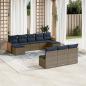 Preview: ARDEBO.de - 10-teiliges Gartensofa-Set mit Kissen, grau, Polyrattan