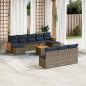 Preview: ARDEBO.de - 11-teiliges Gartensofa-Set mit Kissen, grau, Polyrattan