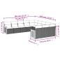 Preview: 11-teiliges Gartensofa-Set mit Kissen, grau, Polyrattan