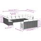 Preview: 13-teiliges Gartensofa-Set mit Kissen, grau, Polyrattan