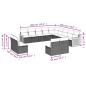 Preview: 13-teiliges Gartensofa-Set mit Kissen, grau, Polyrattan